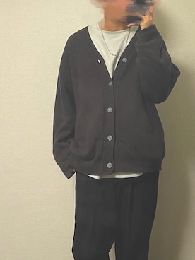 「LILL（リル）のアイテム（スラックス）」を使った、ReN(れん)   さん（メンズ・172cm）の冬コーディネート