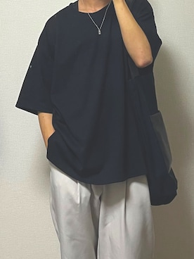 「LILL（リル）のアイテム（スラックス）」を使った、ReN(れん)   さん（メンズ・172cm）の春コーディネート