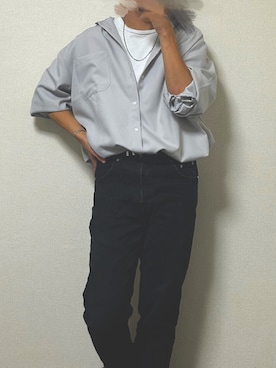「Adoon plain（アドーンプレーン）のアイテム（トップス）」を使った、ReN(れん)   さん（メンズ・172cm）の春コーディネート