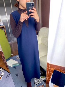 「titivate（ティティベイト）のアイテム（ワンピース/ドレス、その他）」を使った、Minaさん（レディース・158cm）の秋コーディネート