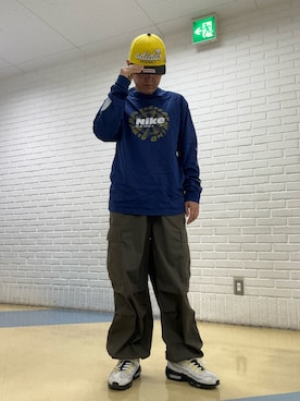 「NIKE(ナイキ)のアイテム(Tシャツ/カットソー)」を使った、tomoさん(メンズ・163cm)の秋コーディネート