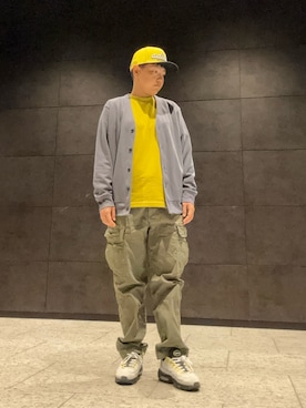 「アイテム（カーディガン/ボレロ）」を使った、tomoさん（メンズ・163cm）の秋コーディネート