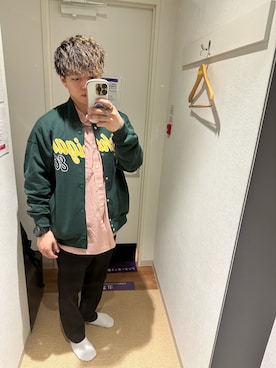 「Right-on（ライトオン）のアイテム（ブルゾン）」を使った、ねぎさん（メンズ・174cm）の春コーディネート