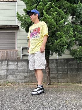 「abcd（ナシ）のアイテム（シューズ）」を使った、ねぎさん（メンズ・174cm）の夏コーディネート