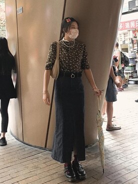 「MONKI（モンキ）のアイテム（バッグ）」を使った、@yannnis.__さん（レディース・161cm）の夏コーディネート