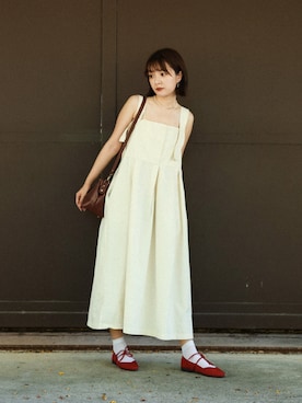 「BASEZOO （BASEZOO ）のアイテム（ワンピース/ドレス）」を使った、Emmaさん（レディース・156cm）の夏コーディネート