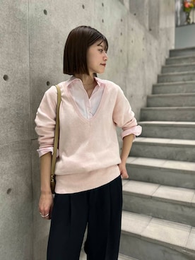 「URBAN RESEARCH（アーバンリサーチ）のアイテム（チュニック）」を使った、萌桃さん（レディース・165cm）の冬コーディネート