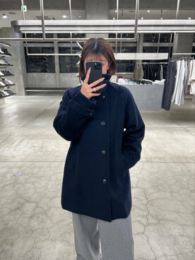 「かぐれ」｜「アイテム（ピーコート）」を使った、萌桃さん（レディース・165cm）の冬コーディネート