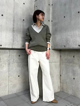 「URBAN RESEARCH（アーバンリサーチ）のアイテム（チュニック）」を使った、萌桃さん（レディース・165cm）の冬コーディネート