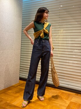 「RODE SKO（ロデスコ）のMARIA タッセルペーパーショルダー（ショルダーバッグ）」を使った、萌桃さん（レディース・164cm）の夏コーディネート