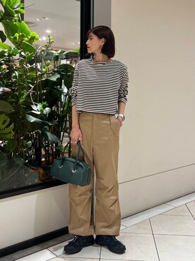 「ブルベ冬×秋カラーコーデ」｜「アイテム（バッグ）」を使った、萌桃さん（レディース・165cm）の秋コーディネート