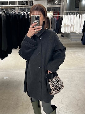 「かぐれ」｜「アイテム（ピーコート）」を使った、萌桃さん（レディース・165cm）の冬コーディネート