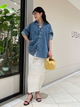 「AMBIGUOUS（アンビギュアス）のアイテム」を使った、萌桃さん（レディース・164cm）の春コーディネート