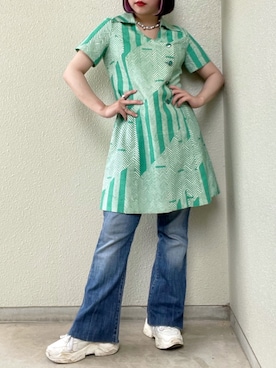 「RASVOA（ラスボア）のアイテム（スニーカー）」を使った、hnkaaa47さん（レディース・155cm）の夏コーディネート
