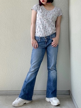 「RASVOA（ラスボア）のアイテム（スニーカー）」を使った、hnkaaa47さん（レディース・155cm）の夏コーディネート