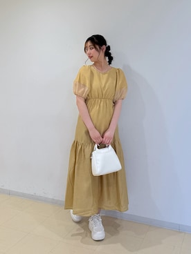 「FREE'S MART（フリーズマート）のアイテム（ワンピース）」を使った、meinaさん（レディース・167cm）の夏コーディネート