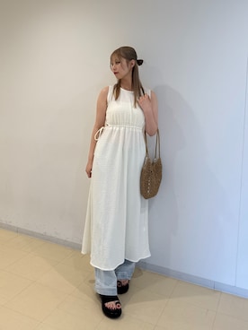 「FREE'S MART（フリーズマート）のアイテム（ワンピース）」を使った、meinaさん（レディース・167cm）の夏コーディネート