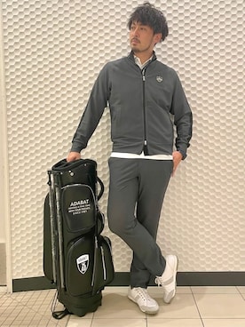 「アイテム（ベルト、グリーン系）」を使った、ヨシさん（メンズ・180cm）の夏コーディネート