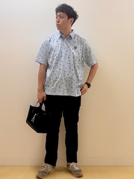 「adabat（アダバット）のアイテム」を使った、ヨシさん（メンズ・180cm）の夏コーディネート
