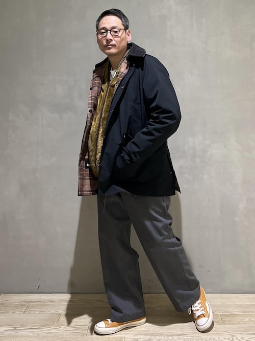【WILD LIFE TAILOR】オンブレチェック ドレープ オーバーシャツ