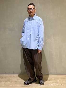「アイテム（スラックス）」を使った、takashi.nさん（メンズ・176cm・40代）の夏コーディネート
