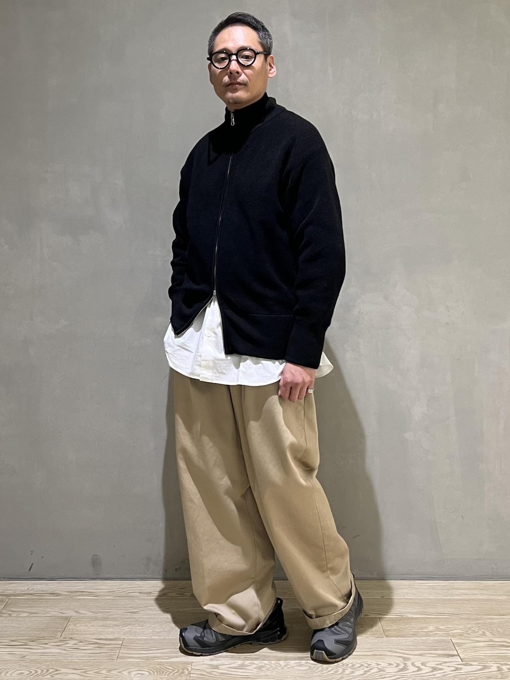 ワッフルドライバーズ ニット カーディガン / ロングシーズン着用可能 / ユニセックス ADAM ET ROPE' カーディガン ワッフルドライバーズ ニット