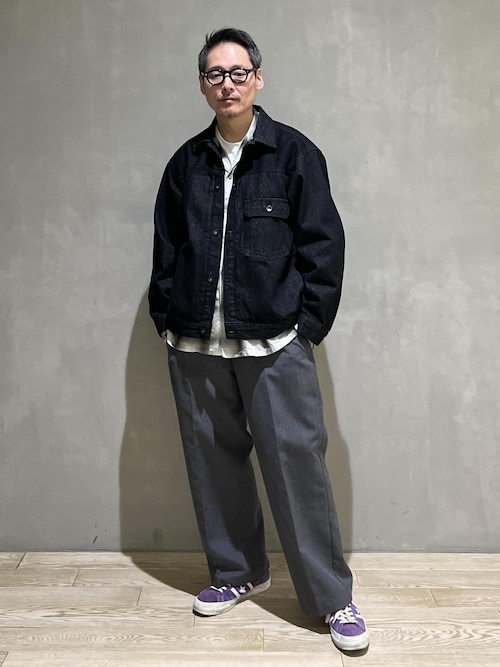【WILD LIFE TAILOR】オンブレチェック ドレープ オーバーシャツ