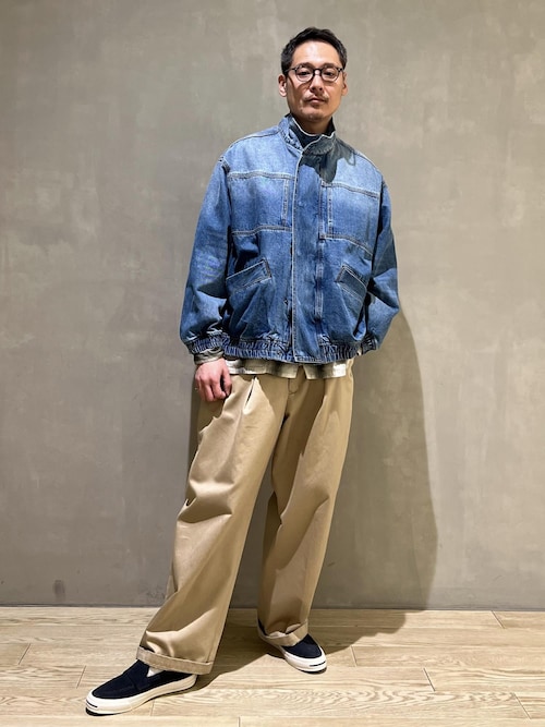 【WILD LIFE TAILOR】オンブレチェック ドレープ オーバーシャツ