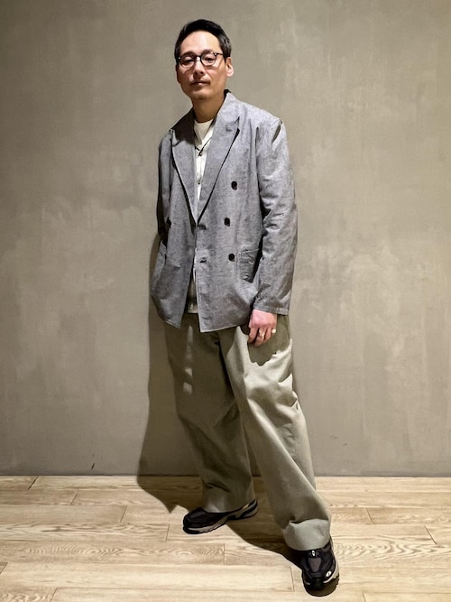 【WILD LIFE TAILOR】オンブレチェック ドレープ オーバーシャツ