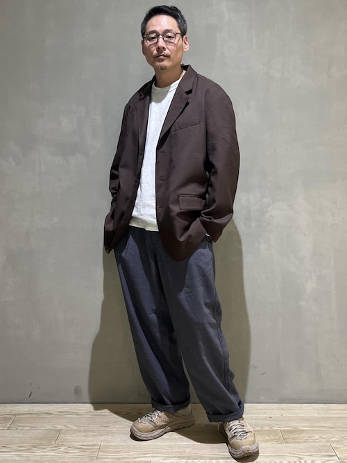 【WILD LIFE TAILOR】ライトウーステッド 弱ワッシャー イージーパンツ