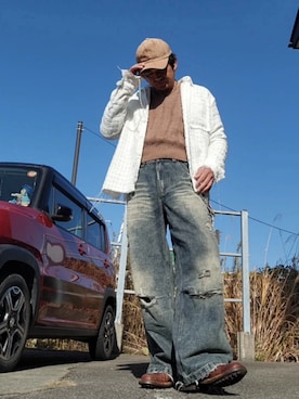 「アイテム（トップス）」を使った、hiroyukeeeeeeさん（メンズ・179cm・40代）の秋コーディネート