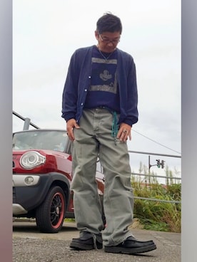 「アイテム（ニット/セーター）」を使った、hiroyukeeeeeeさん（メンズ・179cm・40代）の秋コーディネート