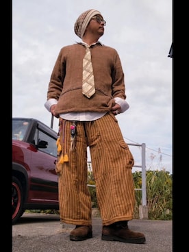 「アイテム（カーゴパンツ）」を使った、hiroyukeeeeeeさん（メンズ・179cm・40代）の秋コーディネート