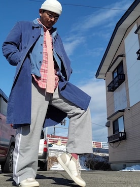 「VICTIM（ヴィクティム）のアイテム」を使った、hiroyukeeeeeeさん（メンズ・179cm）の冬コーディネート