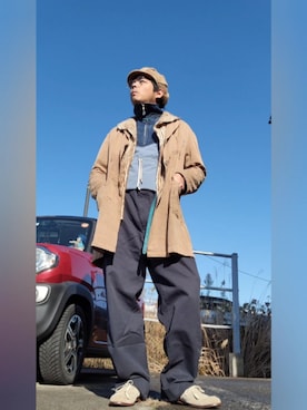 「アイテム（ナイロンジャケット）」を使った、hiroyukeeeeeeさん（メンズ・179cm）の冬コーディネート