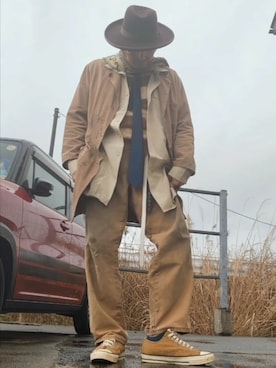 「アイテム（ネクタイ）」を使った、hiroyukeeeeeeさん（メンズ・179cm）の冬コーディネート