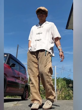 「アイテム（ローファー）」を使った、hiroyukeeeeeeさん（メンズ・179cm・40代）の秋コーディネート