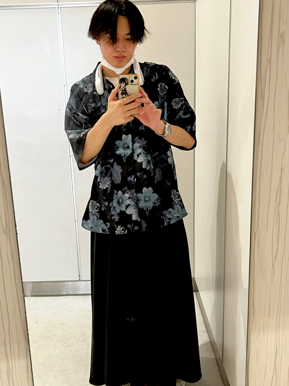 「休日スタイル、袴パンツ、今日のコーデ、おしゃれさんと繋がりたい、メンズファッション、きれいめカジュアル」｜「ENDER PRODUCTSのアイテム（シャツ/ブラウス、ブラック系）」を使った、oreo2000weさん（メンズ・183cm）の秋コーディネートの1枚目の写真