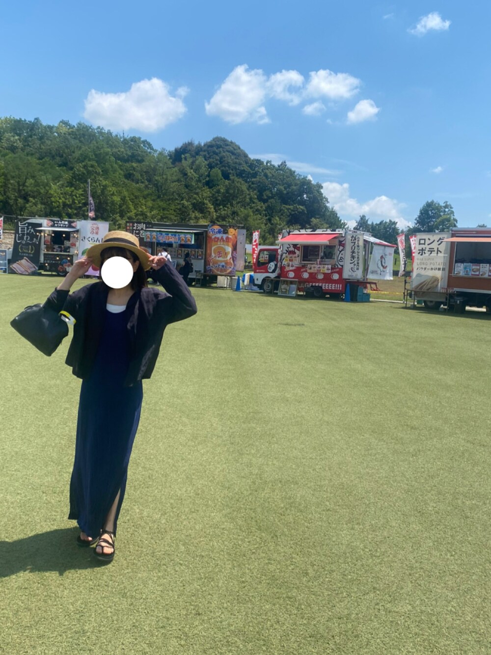 「TevaのTeva Voya Infinity 1019622（サンダル、ブラック系）」を使った、makochirorinさん（レディース・150cm）の夏コーディネートの1枚目の写真