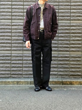 「アイテム（サンダル）」を使った、D・BLUEさん（メンズ・170cm）の秋コーディネート