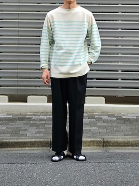 「アイテム（ブレスレット）」を使った、D・BLUEさん（メンズ・170cm）の夏コーディネート