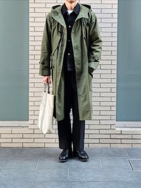 「アイテム（メガネ）」を使った、D・BLUEさん（メンズ・170cm）の冬コーディネート