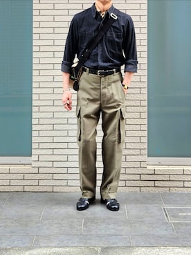 「シルバーアクセサリー」｜D・BLUEさん（メンズ・170cm）の秋コーディネート