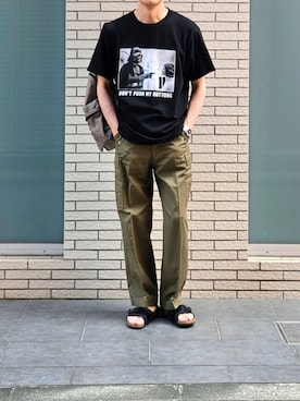 「no brand（ノーブランド）のアイテム」を使った、D・BLUEさん（メンズ・170cm）の夏コーディネート