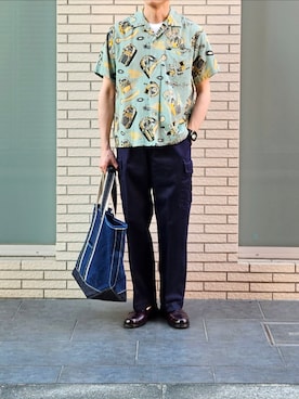 「アイテム（デジタル腕時計）」を使った、D・BLUEさん（メンズ・170cm）の夏コーディネート