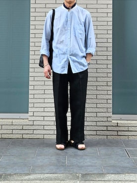 「アイテム（ハンチング/ベレー帽）」を使った、D・BLUEさん（メンズ・170cm）の夏コーディネート