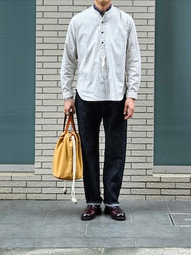 「アイテム（ソックス/靴下）」を使った、D・BLUEさん（メンズ・170cm）の秋コーディネート