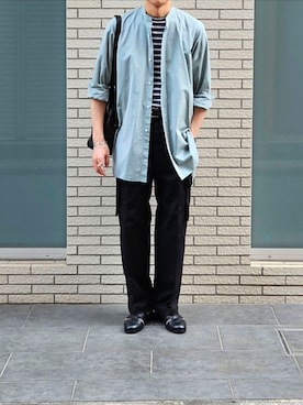 「アイテム（バングル/リストバンド）」を使った、D・BLUEさん（メンズ・170cm）の秋コーディネート