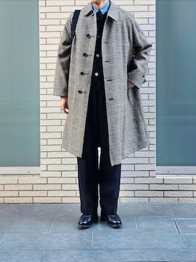 「アイテム（ハンチング/ベレー帽）」を使った、D・BLUEさん（メンズ・170cm）の冬コーディネート