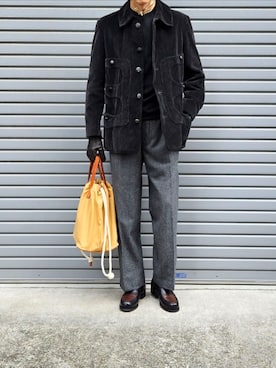 「アイテム（フォーマルスーツ/小物）」を使った、D・BLUEさん（メンズ・170cm）の冬コーディネート